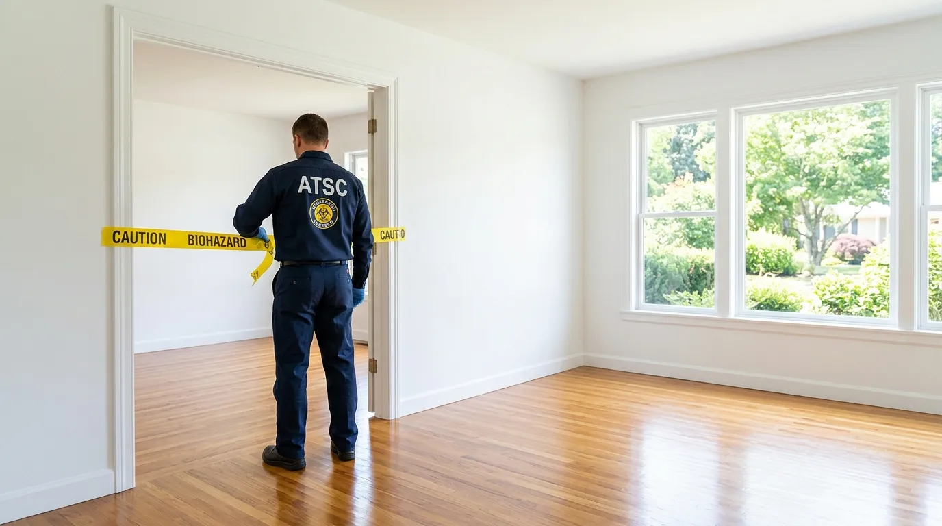 Certified biohazard cleanup crew performing Decomposition Cleanup in Vermilion